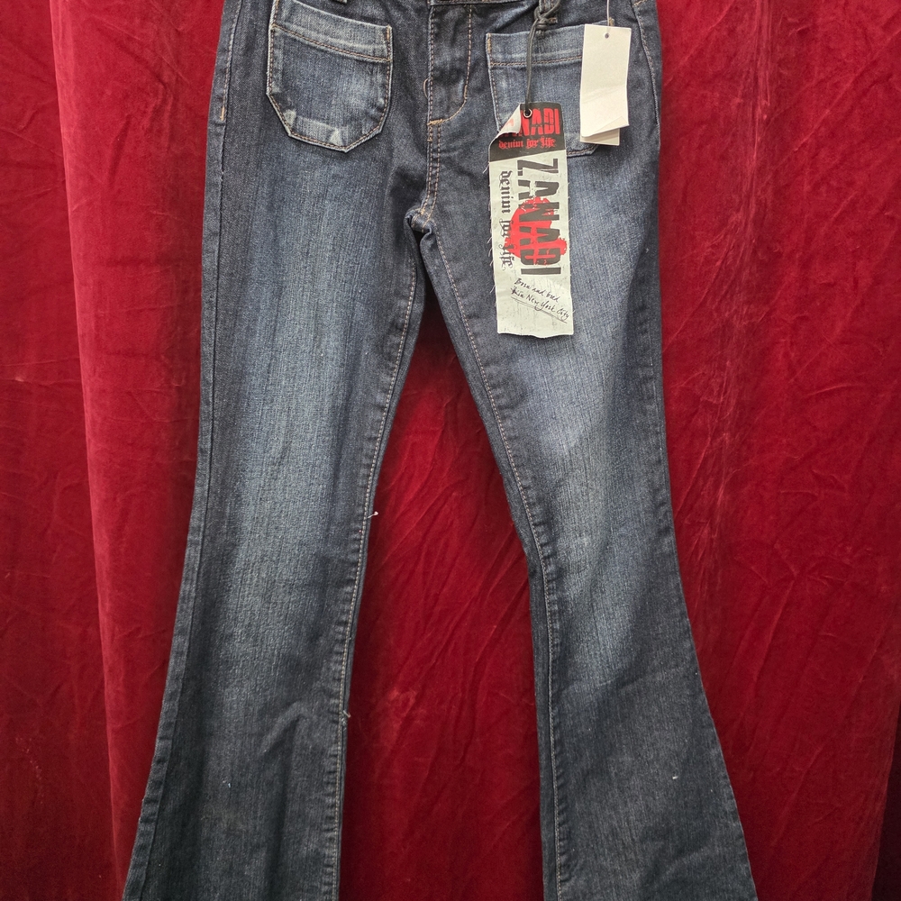 Zanadi Women’s Jeans Flared Mid Rise Dark Wash LiAKIRA Women's Blue Flared Jeans